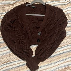 Brown mini sweater - size: large - brand: fashion nova